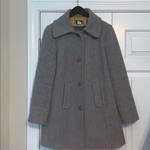 J Crew wool 4-button pea coat with pockets